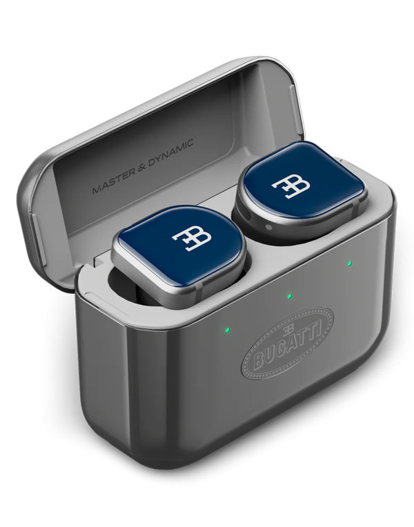 MW08 BUGATTI Active Noise-Cancelling True Wireless Earphones Deep Blue / Graphite Grey 