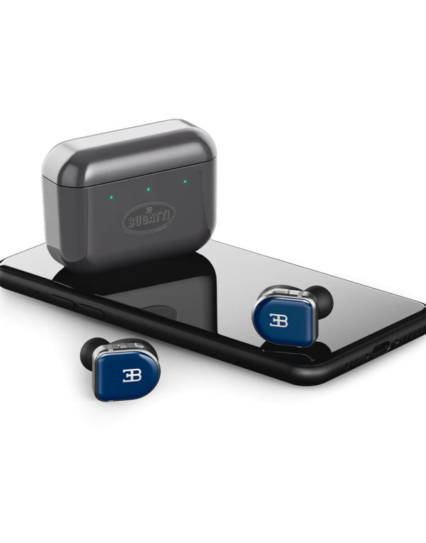 MW08 BUGATTI Active Noise-Cancelling True Wireless Earphones Deep Blue / Graphite Grey 