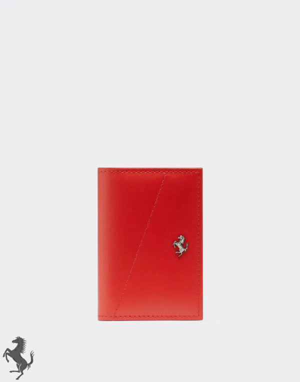Ferrari Smooth Leather Folding Card Holder