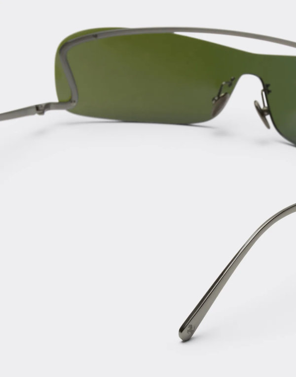 Ferrari Sunglasses With Dark Grey and Blue Mirror Lenses