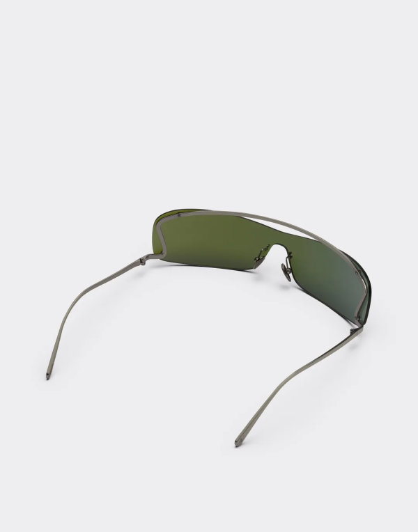 Ferrari Sunglasses With Dark Grey and Blue Mirror Lenses